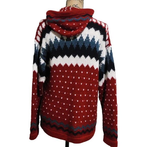 Alpaca Connection handmade hooded sweater - Picture 2 of 3